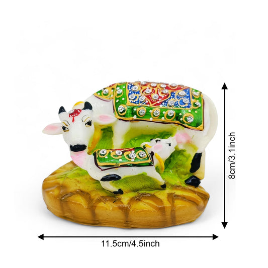 Kamdhenu Cow and Calf Decorative Idol
