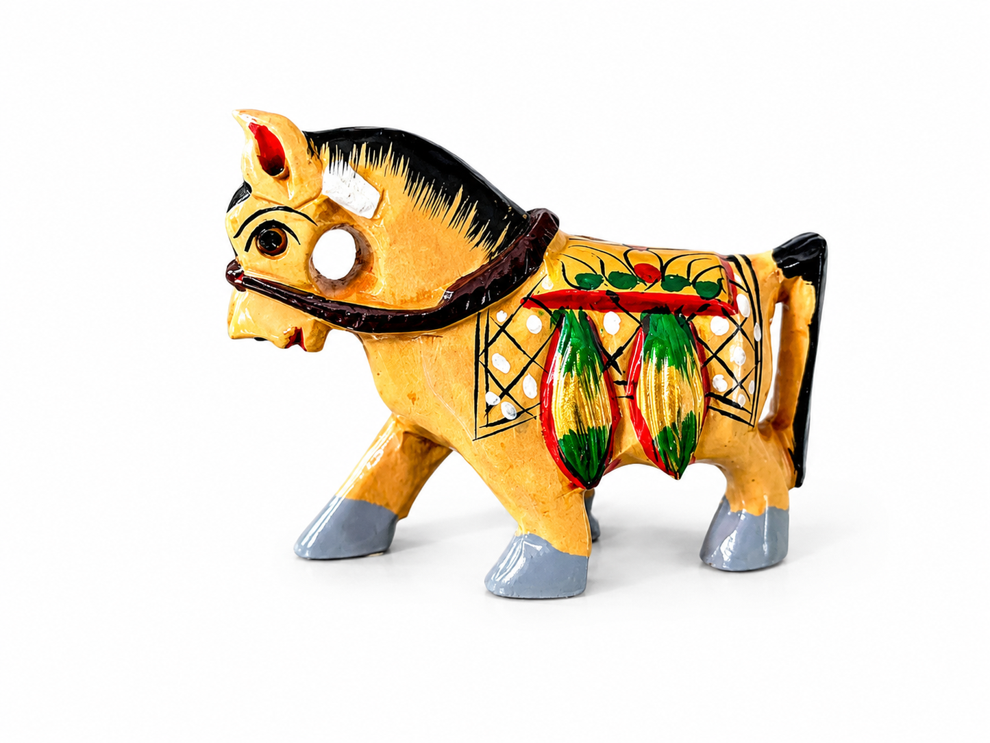 Wooden Handpainted Horse Pair Showpiece – 2 Inch