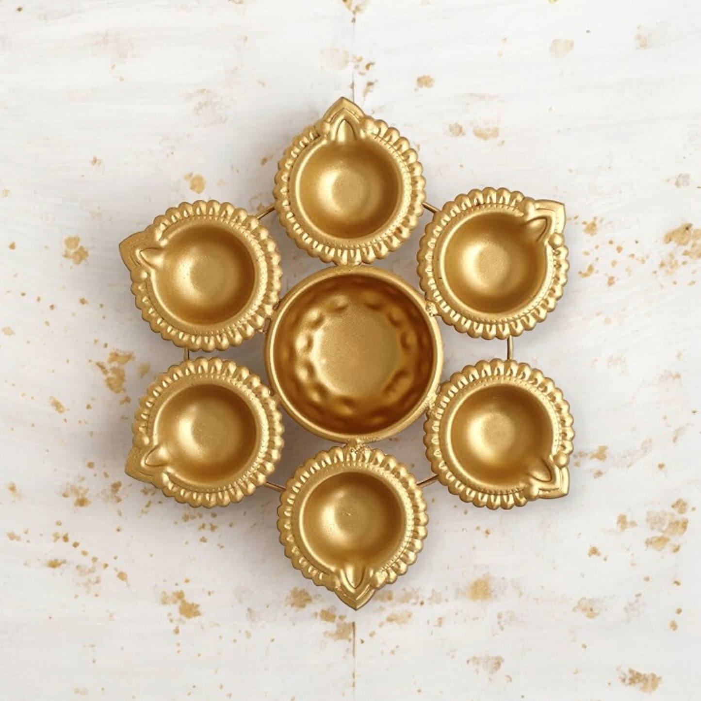 Decorative Urli Flower Shape Diya Holder with Tealight