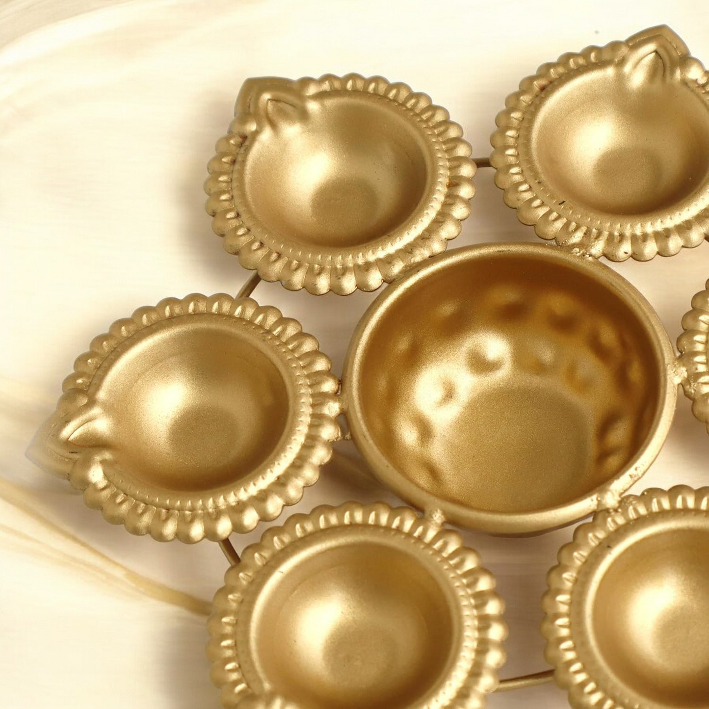 Decorative Urli Flower Shape Diya Holder with Tealight