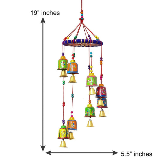Rajasthani Hand-Painted Decorative Bell Hanging / Wind Chime