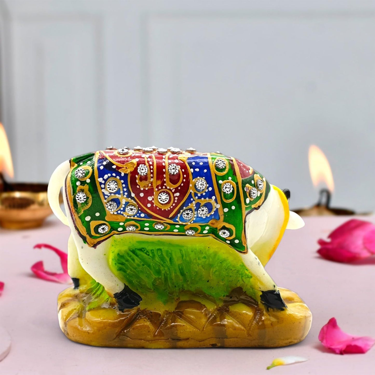 Kamdhenu Cow and Calf Decorative Idol