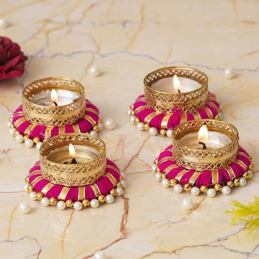 Decorative Tealight Candle Holders (Set of 4)