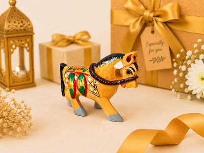 Wooden Handpainted Horse Pair Showpiece – 2 Inch