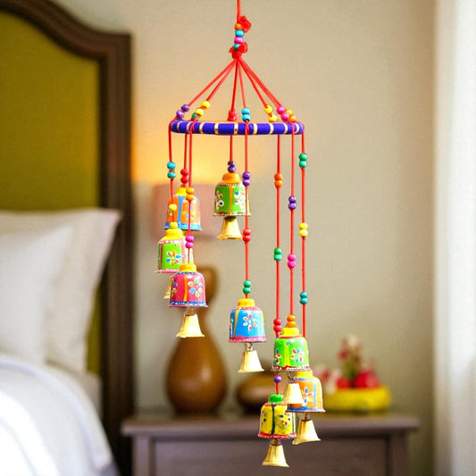 Rajasthani Hand-Painted Decorative Bell Hanging / Wind Chime
